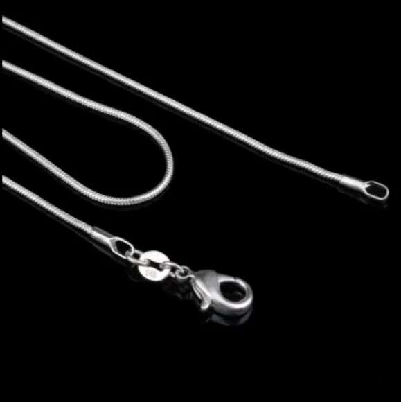 S925 Sterling Silver Snake Necklace - Picture 1 of 4